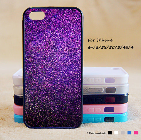 2 Glitter Phone Case For iPhone 6 Plus For iPhone 6 For iPhone 5/5S For iPhone 4/4S For iPhone 5C iPhone X 8 8 Plus