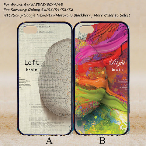 Right and Left Brain Couple Case,Best Friends Forever,Custom Case,iPhone 6+/6/5/5S/5C/4S/4