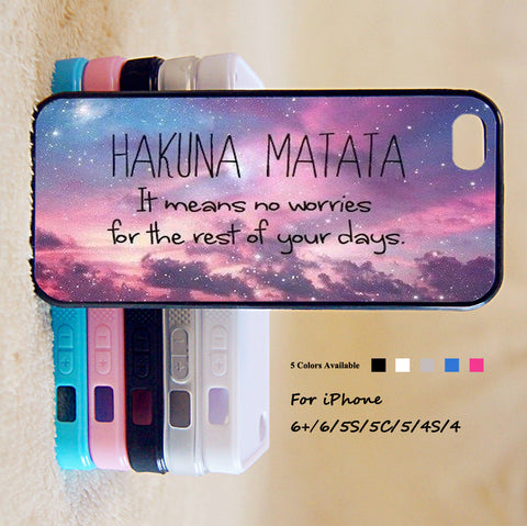 HAKUNA MATATA  Phone Case For iPhone 6 Plus For iPhone 6 For iPhone 5/5S For iPhone 4/4S For iPhone 5C iPhone X 8 8 Plus