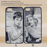 Marilyn Monroe and Audrey Hepburn Couple Case,Custom Case,iPhone 6+/6/5/5S/5C/4S/4