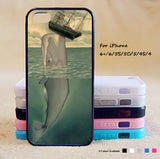 Painting Whale Phone Case For iPhone 6 Plus For iPhone 6 For iPhone 5/5S For iPhone 4/4S For iPhone 5C iPhone X 8 8 Plus