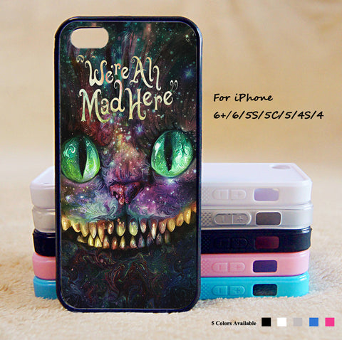Alice Wonderland And Cheshire Cat Phone Case For iPhone 6 Plus For iPhone 6 For iPhone 5/5S For iPhone 4/4S For iPhone 5C iPhone X 8 8 Plus