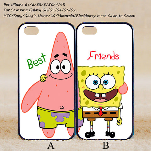 Spongebob and Patrick  Best Friend,Couple Case,Custom Case,iPhone 6+/6/5/5S/5C/4S/4
