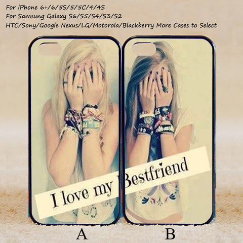 I Love My Best Friend Couple Case,Custom Case,iPhone 6+/6/5/5S/5C/4S/4