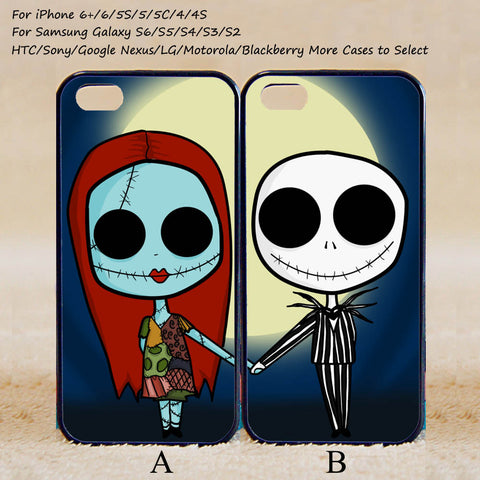 The Nightmare Before Christmas Sally and Jack Couple Case,Custom Case,iPhone 6+/6/5/5S/5C/4S/4