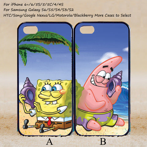 Spongebob and Patrick Best Friend,Couple Case,Custom Case,iPhone 6+/6/5/5S/5C/4S/4