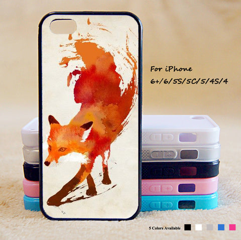Art Fox Phone Case For iPhone 6 Plus For iPhone 6 For iPhone 5/5S For iPhone 4/4S For iPhone 5C iPhone X 8 8 Plus