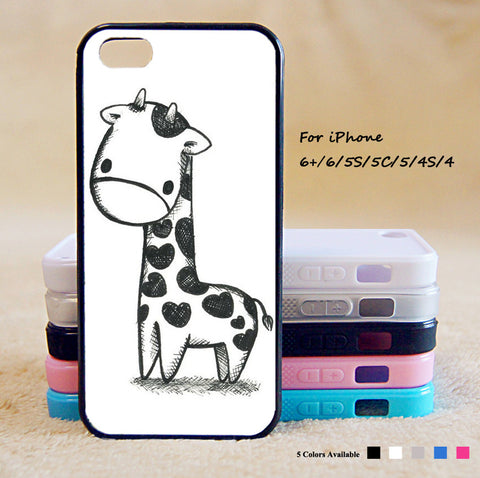Cute Giraffe Phone Case For iPhone 6 Plus For iPhone 6 For iPhone 5/5S For iPhone 4/4S For iPhone 5C3 iPhone X 8 8 Plus