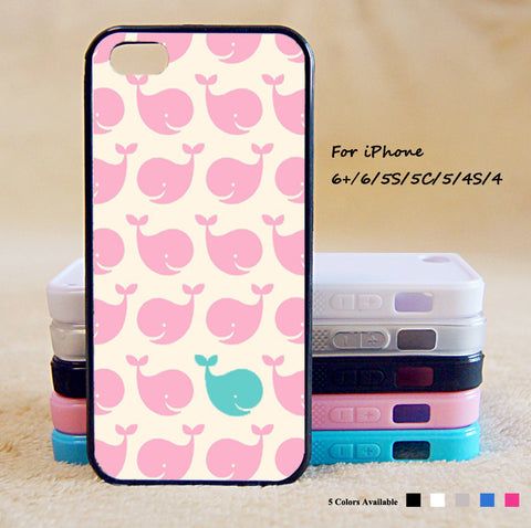 Cute Little Whale Phone Case For iPhone 6 Plus For iPhone 6 For iPhone 5/5S For iPhone 4/4S For iPhone 5C3 iPhone X 8 8 Plus