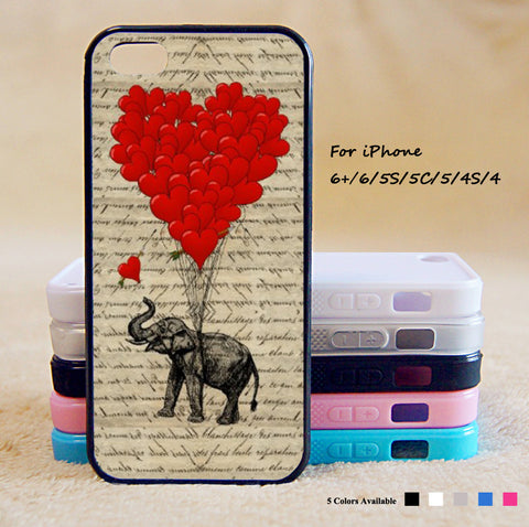 Elephant Ballon Phone Case For iPhone 6 Plus For iPhone 6 For iPhone 5/5S For iPhone 4/4S For iPhone 5C3 iPhone X 8 8 Plus