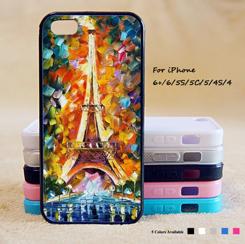 Eiffel Tower Painting Phone Case For iPhone 6 Plus For iPhone 6 For iPhone 5/5S For iPhone 4/4S For iPhone 5C3 iPhone X 8 8 Plus