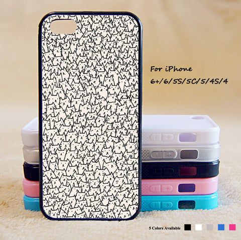 Lots of Cats Phone Case For iPhone 6 Plus For iPhone 6 For iPhone 5/5S For iPhone 4/4S For iPhone 5C iPhone X 8 8 Plus