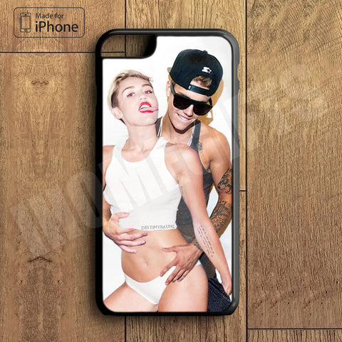 Miley Cyrus and Justin Bieber Plastic Phone Case For iPhone 6 Plus More Style For iPhone 6/5/5s/5c/4/4s iPhone X 8 8 Plus
