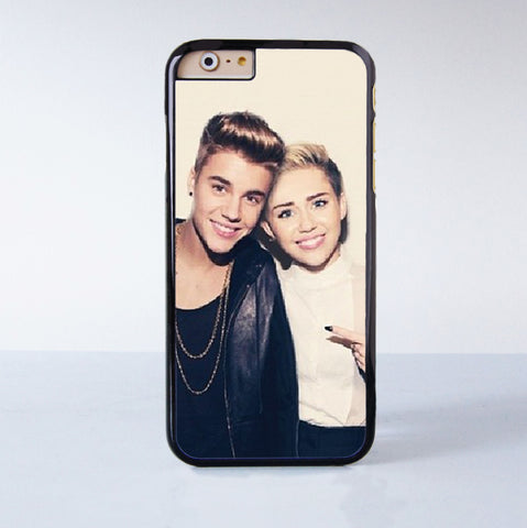 Miley Cyrus and Justin Bieber Plastic Phone Case For iPhone 6  More Style For iPhone 6/5/5s/5c/4/4s iPhone X 8 8 Plus