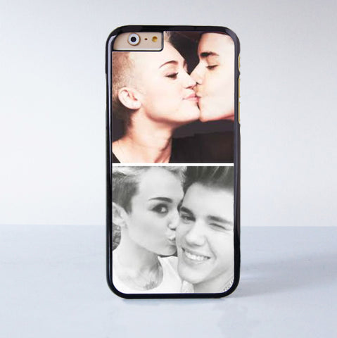 Miley Cyrus and Justin Bieber Plastic Phone Case For iPhone 6  More Style For iPhone 6/5/5s/5c/4/4s iPhone X 8 8 Plus